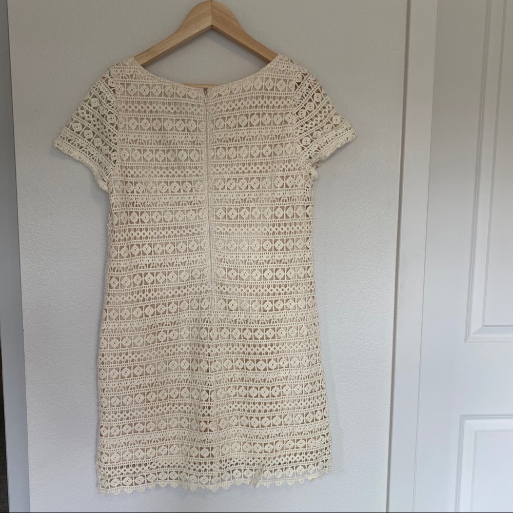Staring at stars lace crochet mini dress cream M - Picture 4 of 4